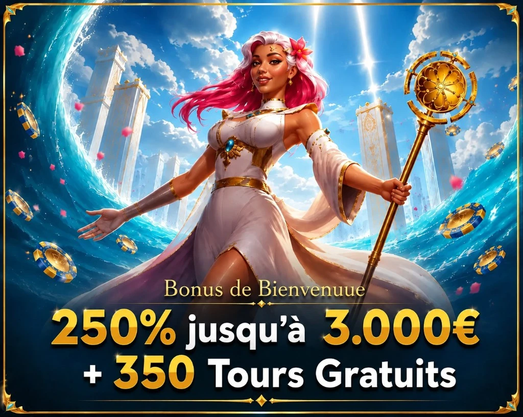 Bonus de bienvenue Casea Casino : 250 % jusqu'à 3 000 € et 350 tours gratuits