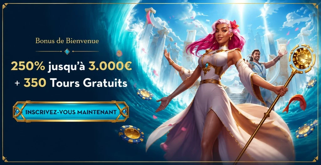 Bonus de bienvenue Casea Casino : 250 % jusqu'à 3 000 € + 350 tours gratuits